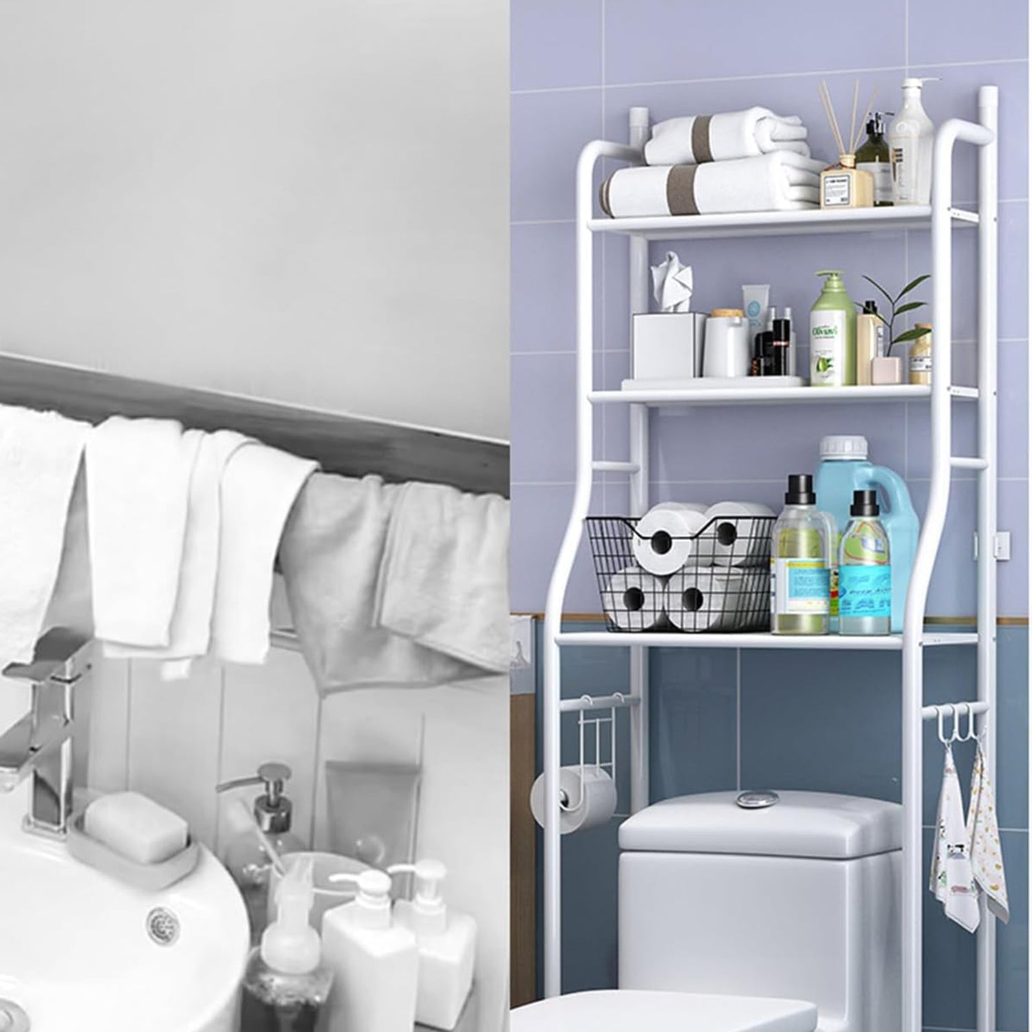 8803 Multi-Layer The Toilet Storage Rack Metal | Bathroom Shelf Space Saving Organizer for Laundry Room Wash Basin Floor Stand 8803 Multi-Layer The Toilet Storage Rack Metal | Bathroom Shelf Space Saving Organizer for Laundry Room Wash Basin Floor Stand